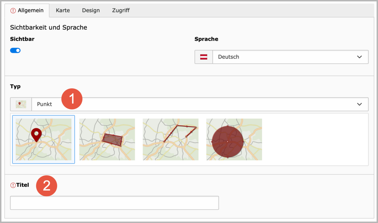 Maps2 Kartenansicht